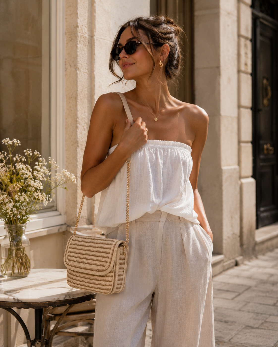 Bandolera Adela Beige oro - Imagen 5