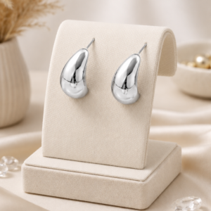 Pendientes Gota Plateados