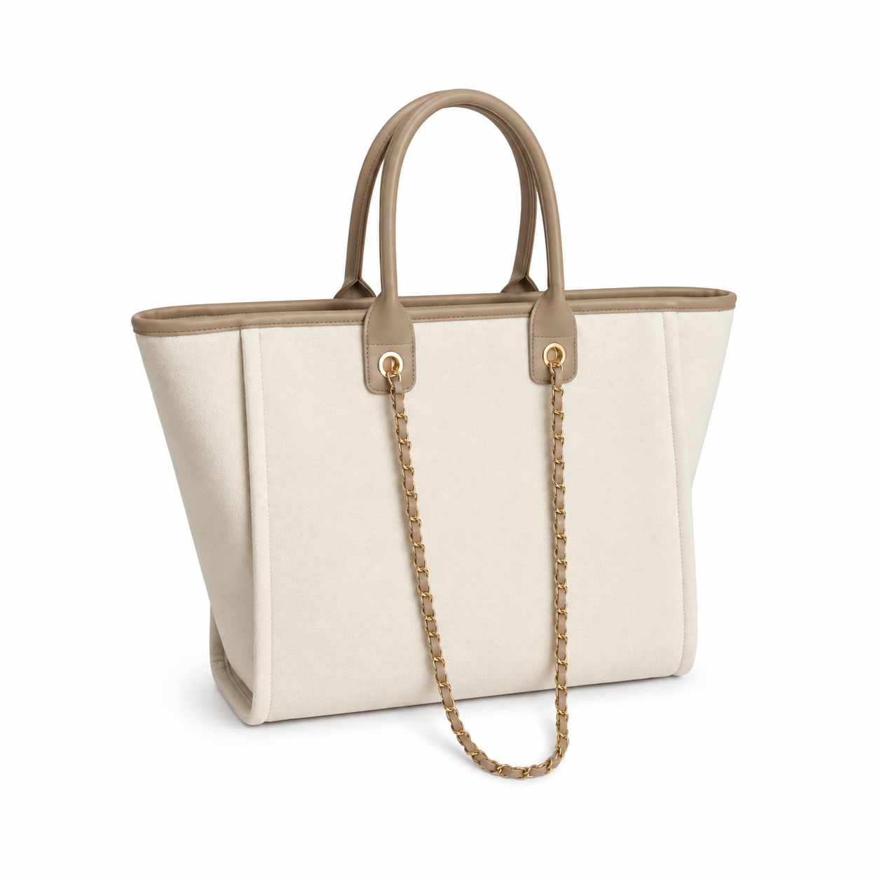 Bolso Tripoli beige combinado con cadenas - Imagen 2