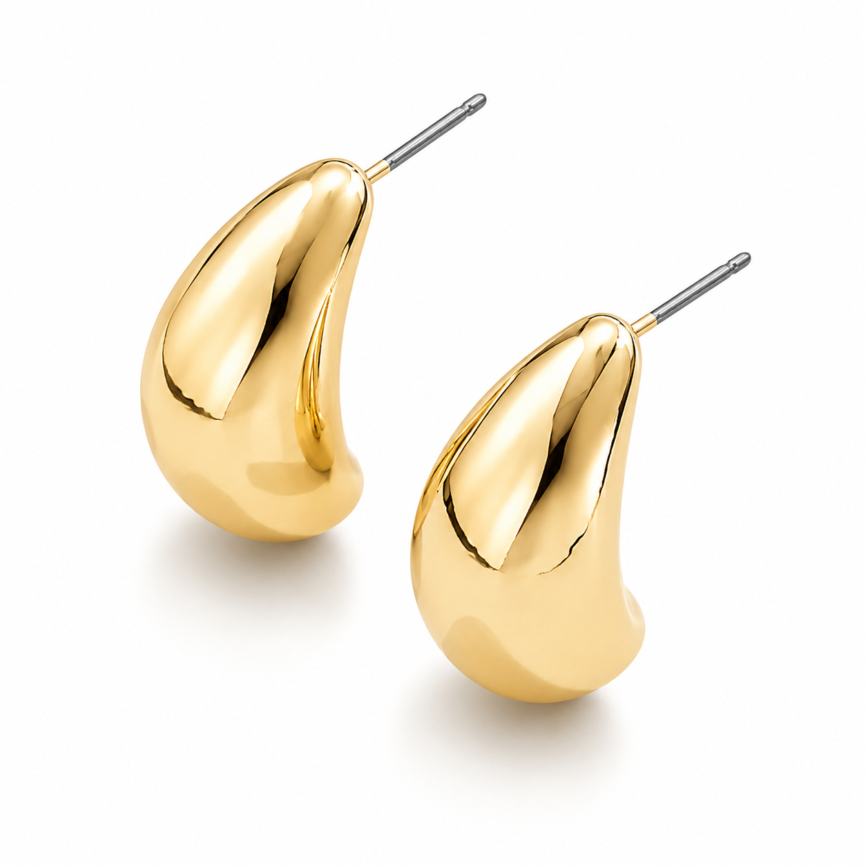 Pendientes Gota Dorados - Imagen 2