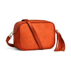 Bandolera Siena en piel color naranja
