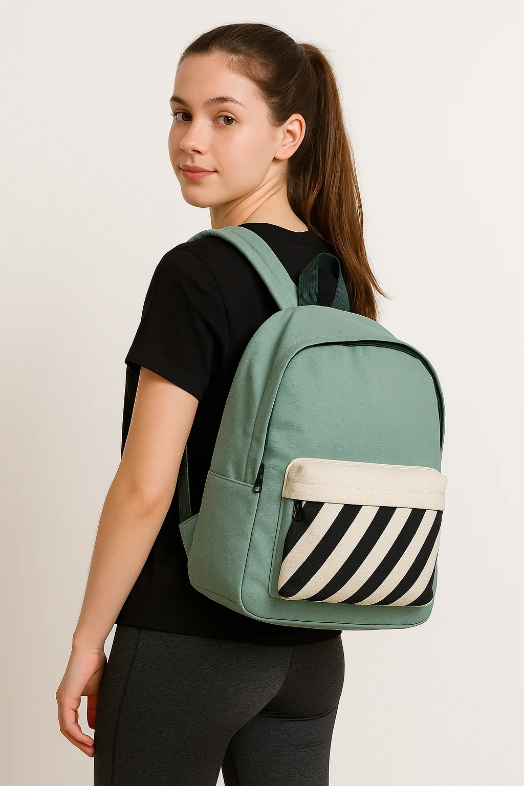 Mochila rayas Antilles verde - Imagen 4