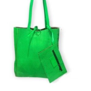 Bolso flúor piel verde