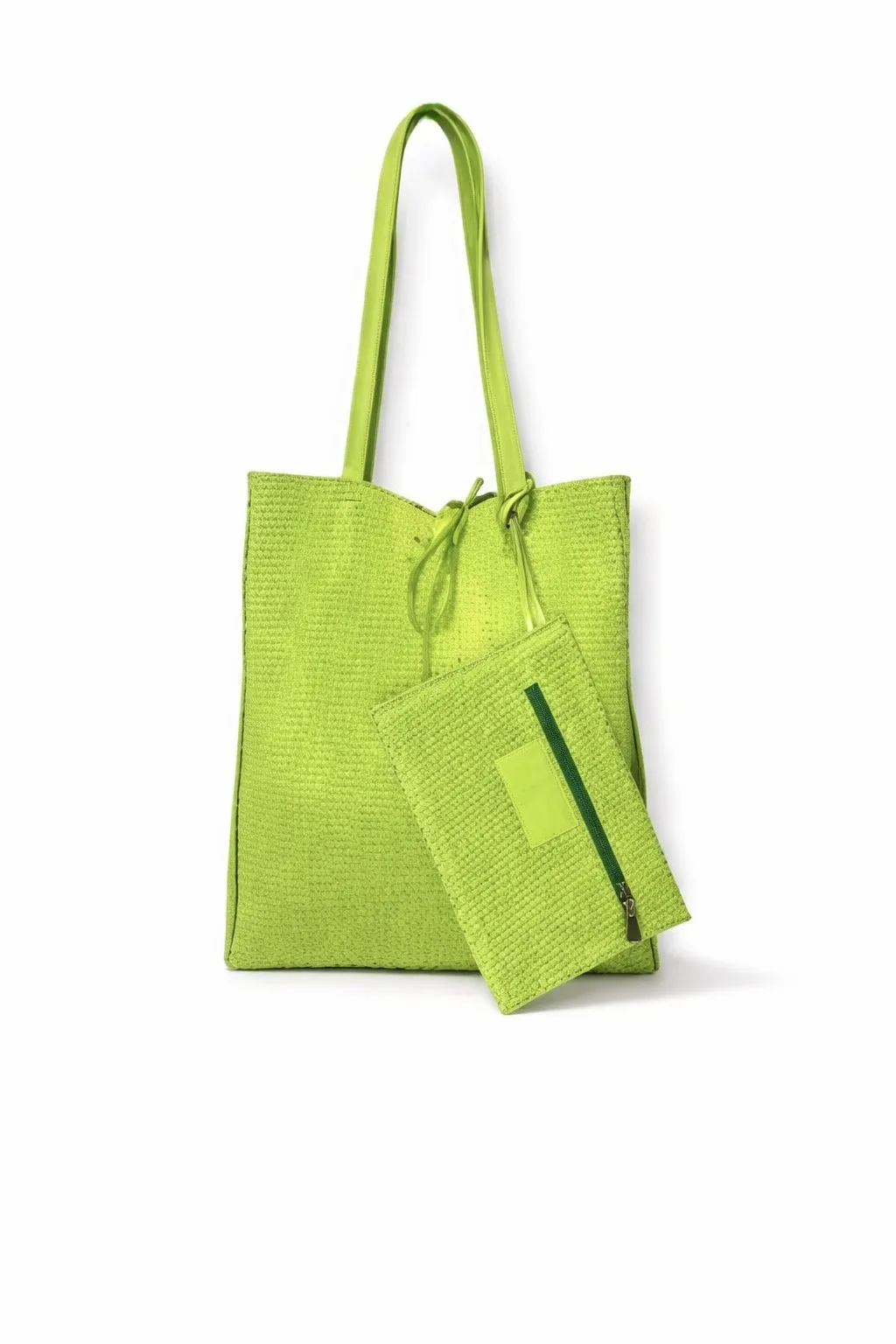Bolso flúor piel amarillo