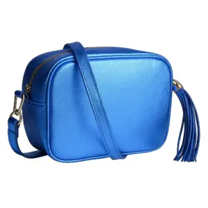 Bandolera Siena en piel color azul