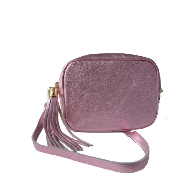 Bandolera Siena en piel color rosa - Imagen 2