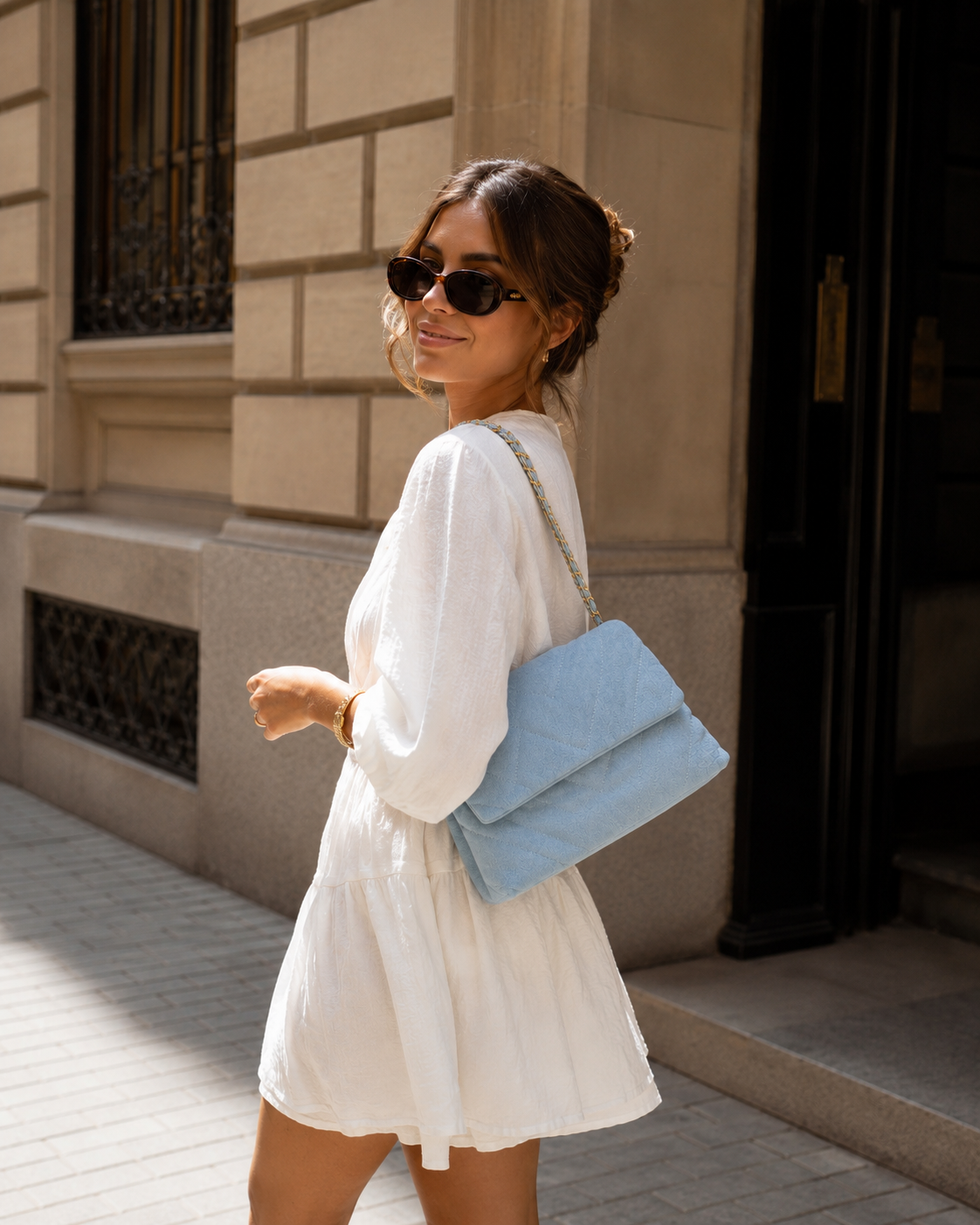 Bolso Emily denim azul celeste - Imagen 5