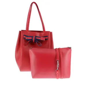 Bolso Amida rojo con lazo bordón