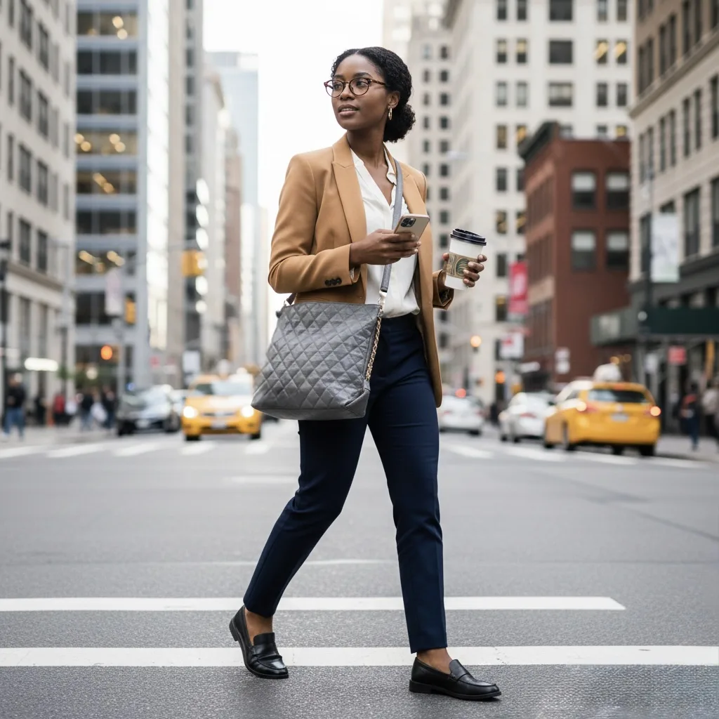 Bolso tote bag acolchado gris con cadenas inspiración Chanel - Imagen 3