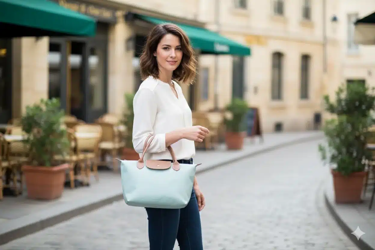 Bolso Nylon plegable gris - Imagen 3