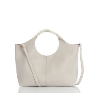 Bolso kitty con asa de mano redonda beige