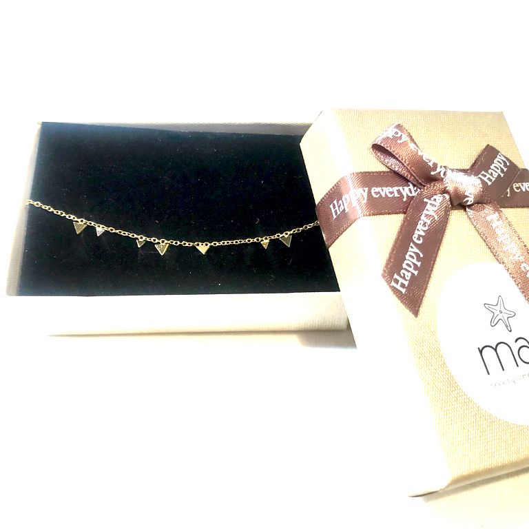Collar micro triángulos dorado - Imagen 2